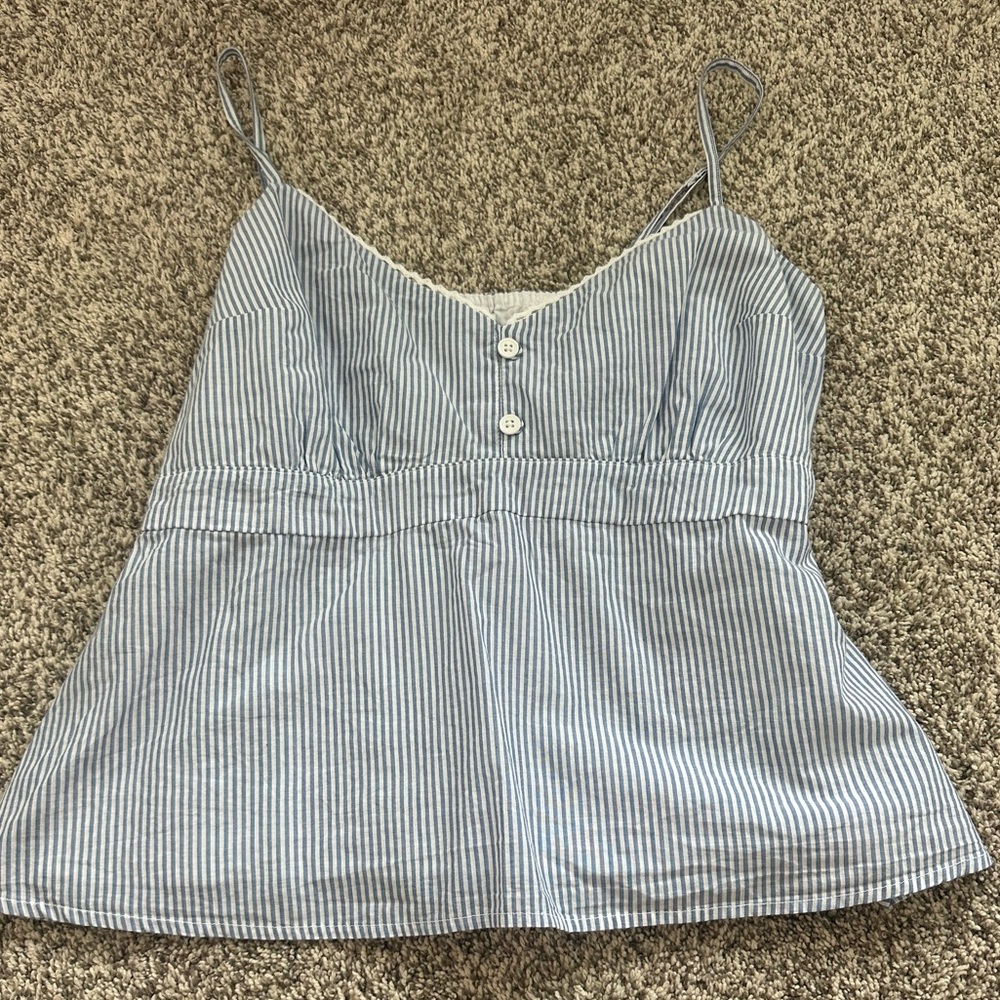 Hollister stripped tank top